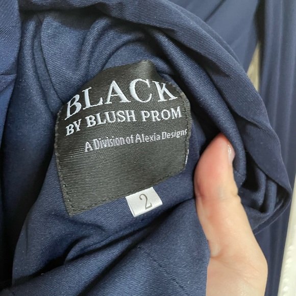 Black By Blush Prom or Cocktail Dress in Navy - Picture 6 of 6